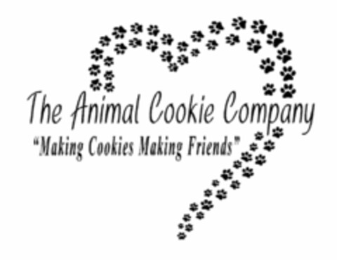 THE ANIMAL COOKIE COMPANY "MAKING COOKIES MAKING FRIENDS" Logo (USPTO, 06/08/2016)