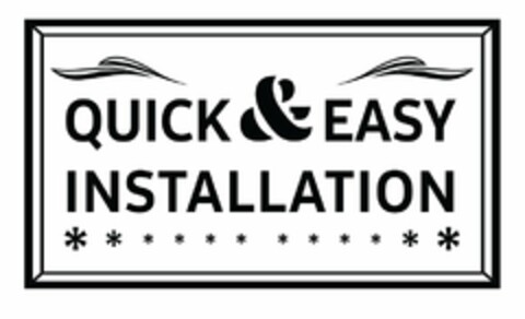 QUICK & EASY INSTALLATION Logo (USPTO, 20.06.2017)