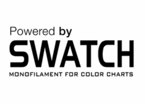 POWERED BY SWATCH MONOFILAMENT FOR COLOR CHARTS Logo (USPTO, 25.04.2018)