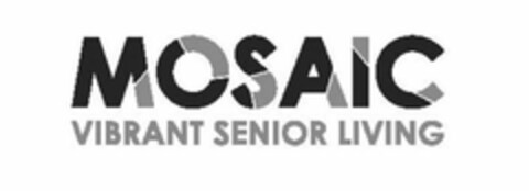 MOSAIC VIBRANT SENIOR LIVING Logo (USPTO, 08/08/2019)