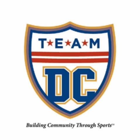 TEAM DC BUILDING COMMUNITY THROUGH SPORTS Logo (USPTO, 12/20/2019)