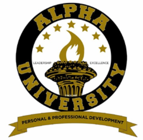 ALPHA UNIVERSITY LEADERSHIP EXCELLENCE SINCE 1997 PERSONAL & PROFESSIONAL DEVELOPMENT Logo (USPTO, 21.02.2020)