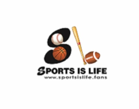 SL SPORTS IS LIFE WWW.SPORTSISLIFE.FANS Logo (USPTO, 08/19/2020)