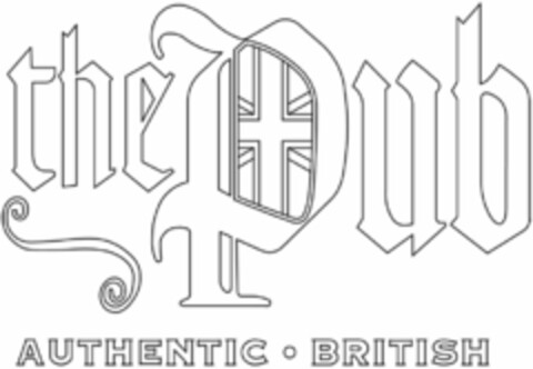 THE PUB AUTHENTIC BRITISH Logo (USPTO, 11/05/2009)