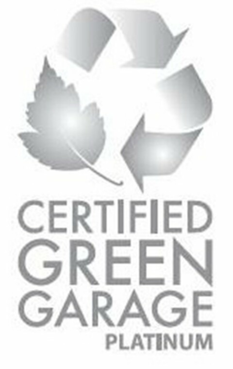 CERTIFIED GREEN GARAGE PLATINUM Logo (USPTO, 22.12.2009)