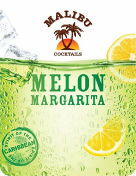 MALIBU COCKTAILS MELON MARGARITA SPIRIT OF THE CARIBBEAN Logo (USPTO, 13.09.2010)