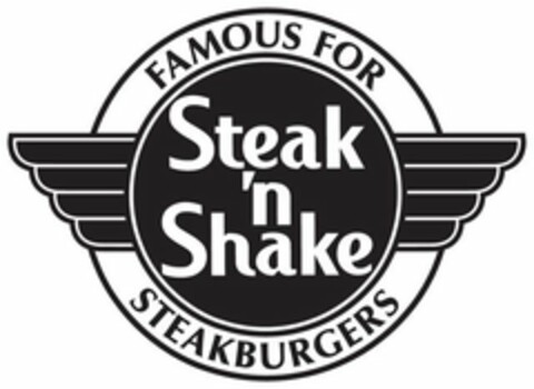 STEAK N SHAKE FAMOUS FOR STEAKBURGERS Logo (USPTO, 04/03/2013)