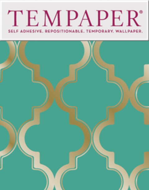 TEMPAPER SELF ADHESIVE. REPOSITIONABLE. TEMPORARY. WALLPAPER. Logo (USPTO, 10/07/2014)