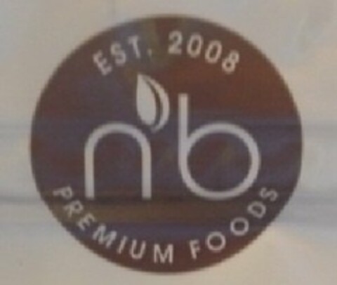 NB PREMIUM FOODS EST. 2008 Logo (USPTO, 08.12.2014)