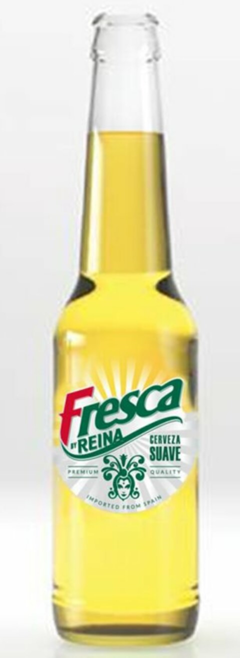 FRESCA BY REINA CERVEZA SUAVE PREMIUM QUALITY IMPORTED FROM SPAIN Logo (USPTO, 27.01.2015)