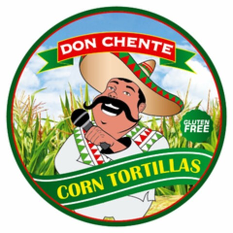 DON CHENTE CORN TORTILLAS GLUTEN FREE Logo (USPTO, 09.04.2015)