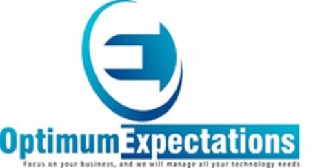 OE OPTIMUM EXPECTATIONS FOCUS ON YOUR BUSINESS, AND WE WILL MANAGE ALL YOUR TECHNOLOGY NEEDS Logo (USPTO, 06/23/2015)