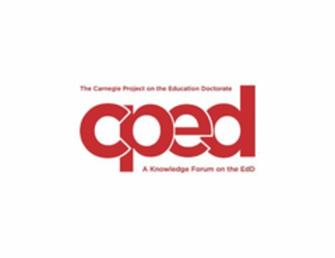 THE CARNEGIE PROJECT ON THE EDUCATION DOCTORATE CPED A KNOWLEDGE FORUM ON THE EDD Logo (USPTO, 19.03.2018)