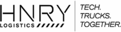 HNRY LOGISTICS TECH. TRUCKS. TOGETHER. Logo (USPTO, 15.06.2018)
