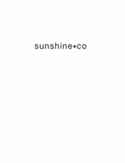 SUNSHINE+CO Logo (USPTO, 22.03.2019)