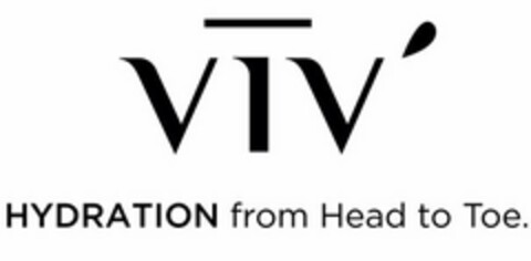 VIV' HYDRATION FROM HEAD TO TOE. Logo (USPTO, 04.06.2019)