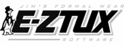 JIM'S FORMAL WEAR E-ZTUX SOFTWARE Logo (USPTO, 30.04.2010)