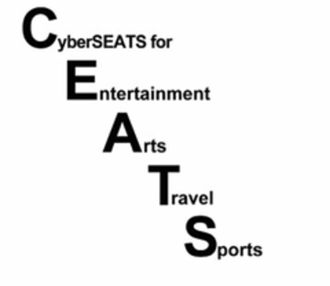 CYBERSEATS FOR ENTERTAINMENT ARTS TRAVEL SPORTS Logo (USPTO, 15.09.2011)