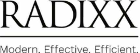 RADIXX MODERN. EFFECTIVE. EFFICIENT. Logo (USPTO, 26.09.2019)