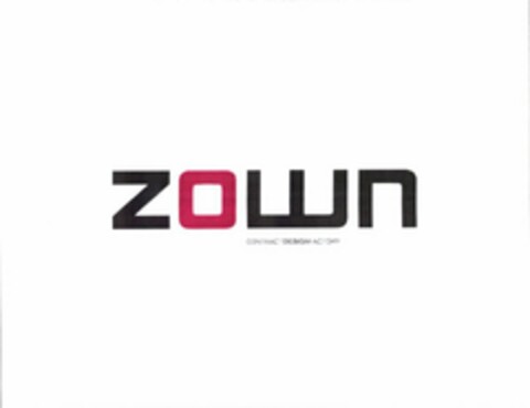ZOWN CONTRACT DESIGN FACTORY Logo (USPTO, 10.03.2009)