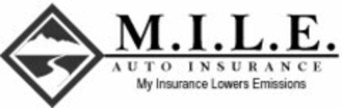 M.I.L.E. AUTO INSURANCE MY INSURANCE LOWERS EMISSIONS Logo (USPTO, 04/22/2010)