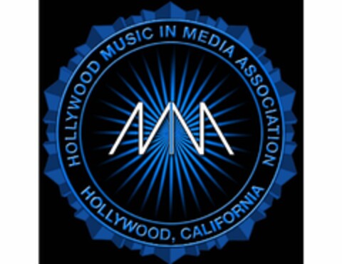 HOLLYWOOD MUSIC IN MEDIA ASSOCIATION MIM HOLLYWOOD, CALIFORNIA Logo (USPTO, 04/23/2012)