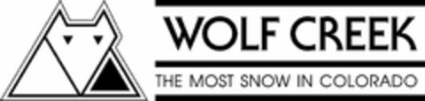 WOLF CREEK THE MOST SNOW IN COLORADO Logo (USPTO, 07/30/2012)