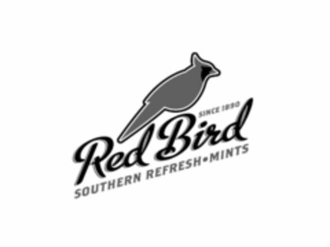 SINCE 1890 RED BIRD SOUTHERN REFRESH · MINTS Logo (USPTO, 03/21/2014)