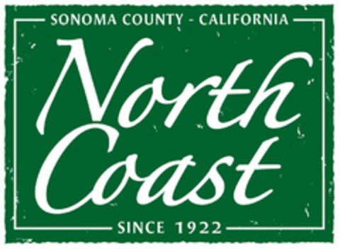NORTH COAST SINCE 1922 SONOMA COUNTY- CALIFORNIA Logo (USPTO, 04.03.2015)