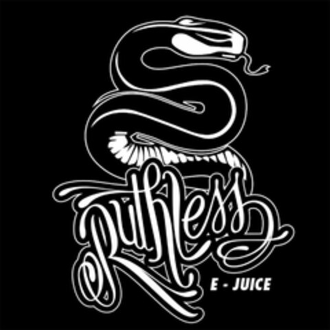 RUTHLESS E-JUICE Logo (USPTO, 28.04.2015)