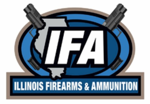 IFA ILLINOIS FIREARMS & AMMUNITION Logo (USPTO, 06/07/2016)