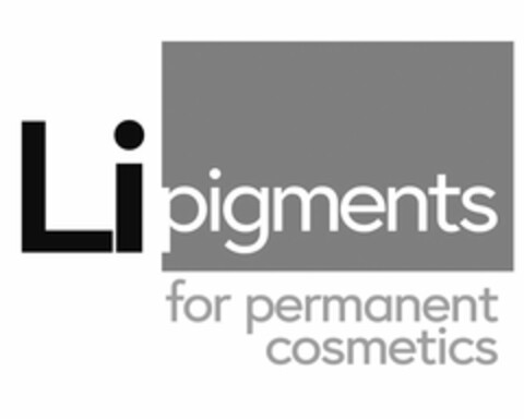 LI PIGMENTS FOR PERMANENT COSMETICS Logo (USPTO, 11/12/2018)