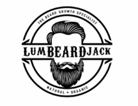 LUMBEARDJACK THE BEARD GROWTH SPECIALIST NATURAL · ORGANIC Logo (USPTO, 10.07.2019)