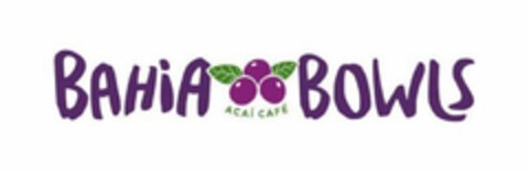 BAHIA BOWLS ACAÍ CAFÉ Logo (USPTO, 10.09.2020)