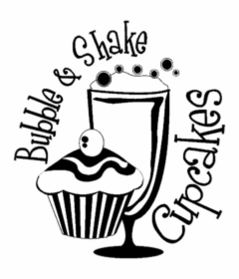 BUBBLE & SHAKE CUPCAKES Logo (USPTO, 13.04.2010)