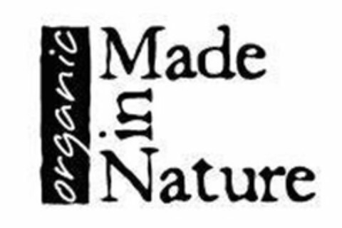 ORGANIC MADE IN NATURE Logo (USPTO, 27.08.2012)