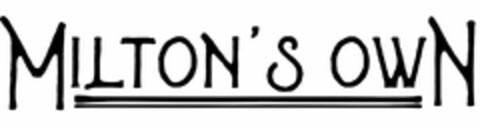 MILTON'S OWN Logo (USPTO, 08/30/2017)