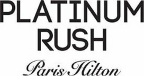 PLATINUM RUSH PARIS HILTON Logo (USPTO, 10/12/2017)