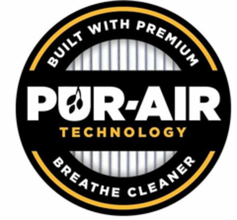 PUR-AIR TECHNOLOGY BUILT WITH PREMIUM BREATHE CLEANER Logo (USPTO, 12/07/2018)