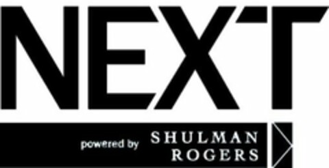 NEXT POWERED BY SHULMAN ROGERS Logo (USPTO, 02/12/2019)