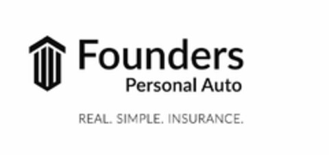 FOUNDERS PERSONAL AUTO REAL. SIMPLE. INSURANCE. Logo (USPTO, 09.05.2019)