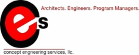 CES CONCEPT ENGINEERING SERVICES, LLC. ARCHITECTS. ENGINEERS. PROGRAM MANAGERS. Logo (USPTO, 08/02/2019)