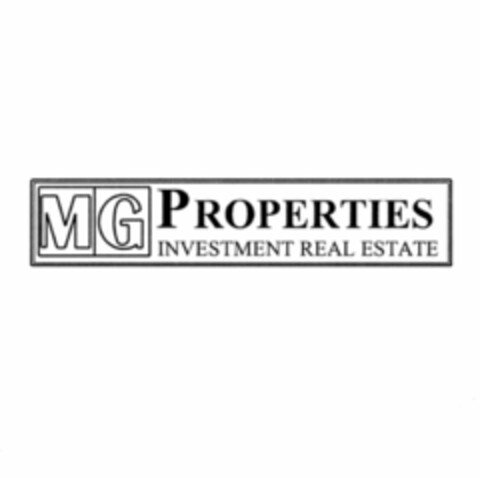 MG PROPERTIES INVESTMENT REAL ESTATE Logo (USPTO, 02.07.2010)