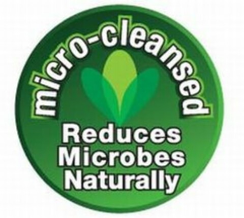 MICRO-CLEANSED REDUCES MICROBES NATURALLY Logo (USPTO, 06/10/2014)