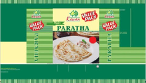 KAWAN WWW.KAWANFOOD.COM NOTHING BEATS A KAWAN PARATHA AND KAWAN - PRESERVING ASIAN FOOD HERITAGE KAWAN VALUE PACK INDIAN FLAT BREAD PLAIN GALETTE FEUILLETEE-NATURE ROTI PARATHA Logo (USPTO, 10/28/2014)