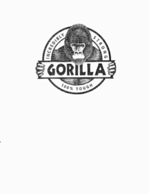 GORILLA INCREDIBLY STRONG 100% TOUGH Logo (USPTO, 09/04/2015)