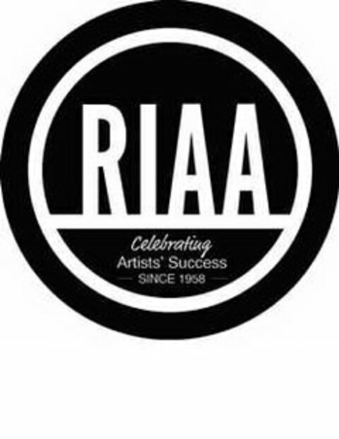 RIAA CELEBRATING ARTISTS' SUCCESS SINCE 1958 Logo (USPTO, 16.12.2016)