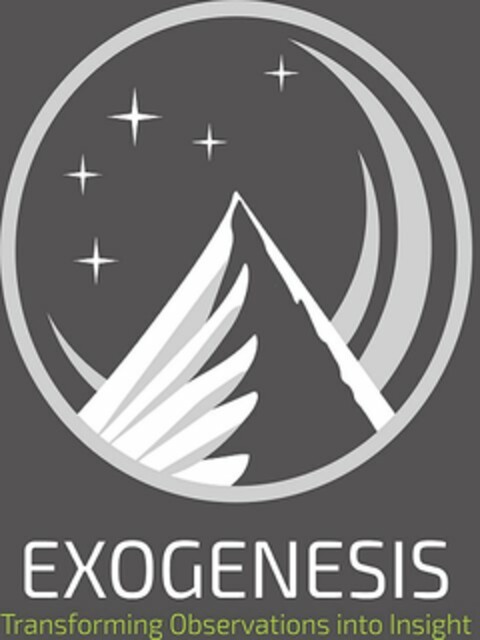 EXOGENESIS TRANSFORMING OBSERVATIONS INTO INSIGHT Logo (USPTO, 05.03.2017)