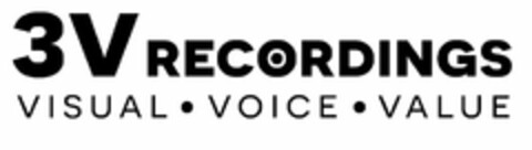 3V RECORDINGS VISUAL VOICE VALUE Logo (USPTO, 11.07.2017)