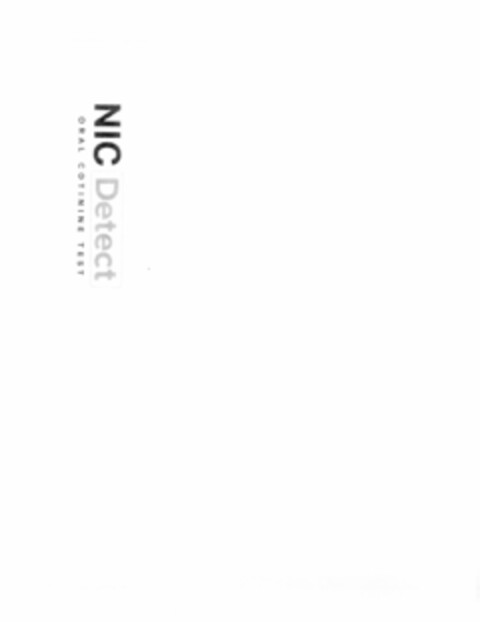 NIC DETECT ORAL COTININE TEST Logo (USPTO, 01/08/2019)